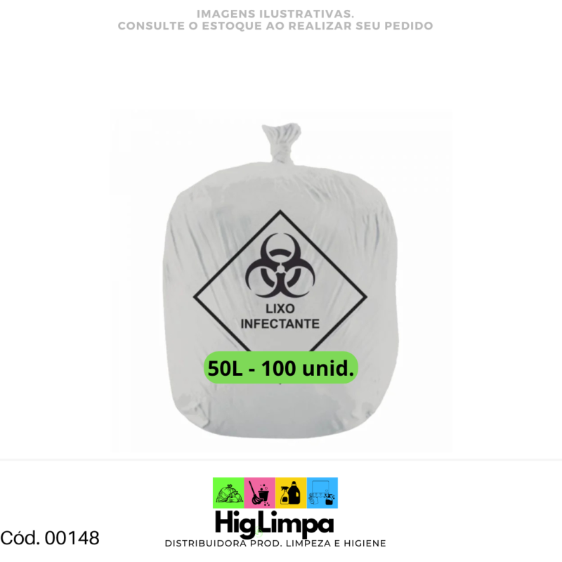 Saco de Lixo Infectante 50L - c/ 100 unid.
