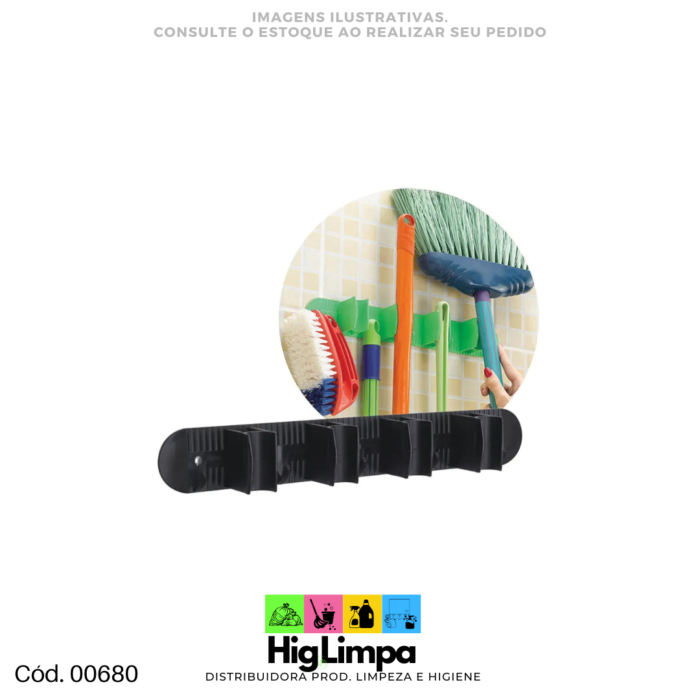 Suporte de Vassouras Preto - 00680-1