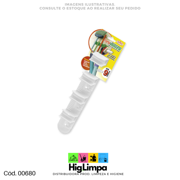 Suporte de Vassouras Branco - 00680