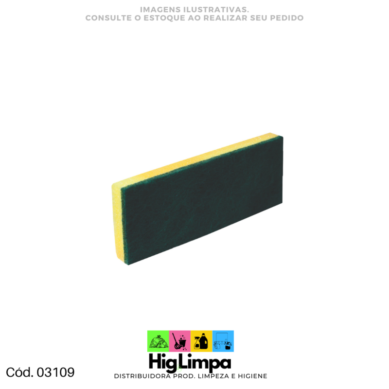 Esponjão Dupla Face 24,5cm x 9cm x 2,3cm SuperPro - 03109
