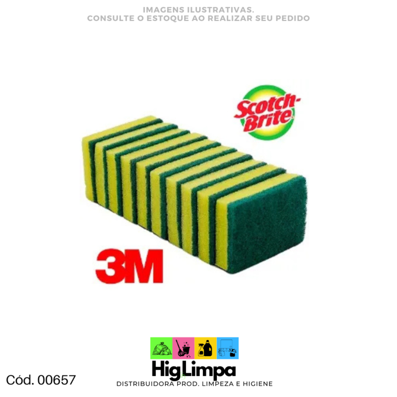 Esponja Dupla Face 10 unid. Scoth Brite - 00657