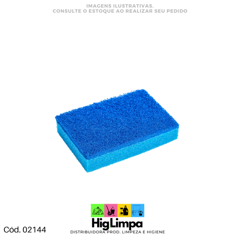 Esponja Dupla Face Azul Teflon SuperPro - 02144