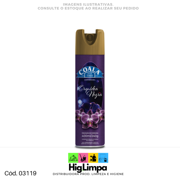 Odorizador de Ambiente Orquídea Negra - Coala 400ml - 3119