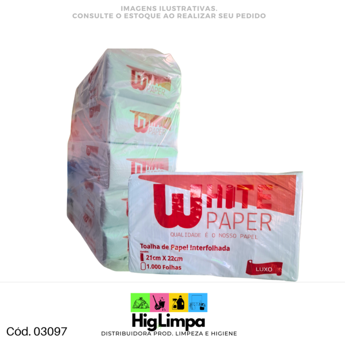 Papel Interfolhas Luxo - White Paper Fardo 5x1.000folhas - 3097