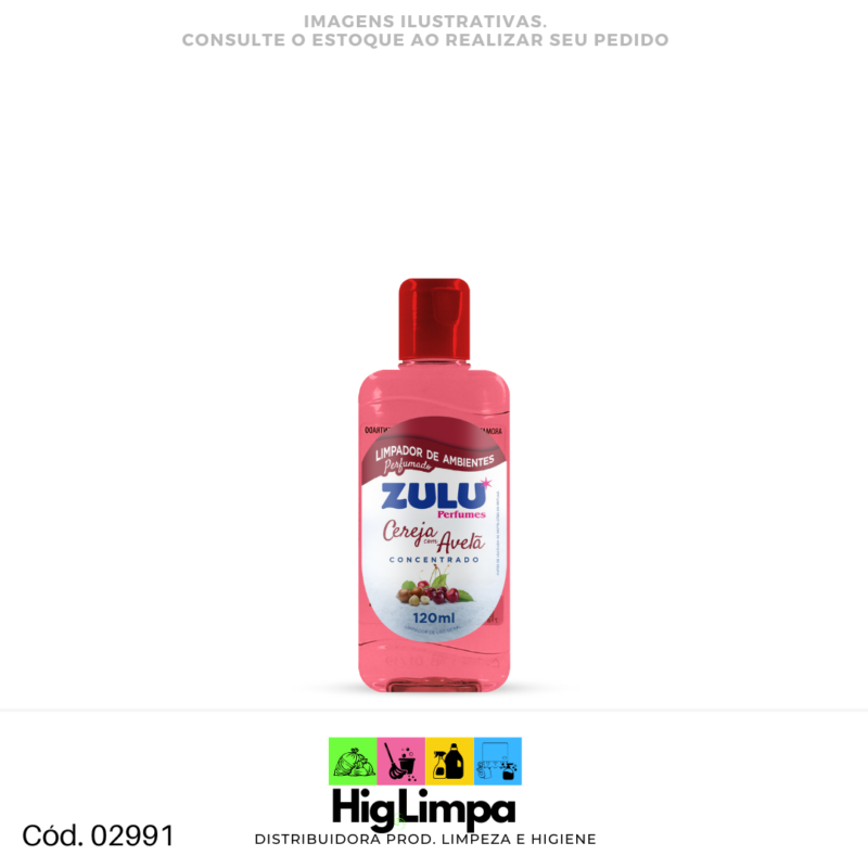 Limpador Perfumado Cereja e Avelã - Zulu 120ml - 02991