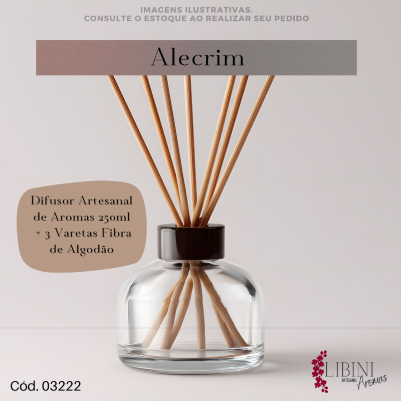 Difusor Artesanal - Aroma Alecrim 250ml 03222