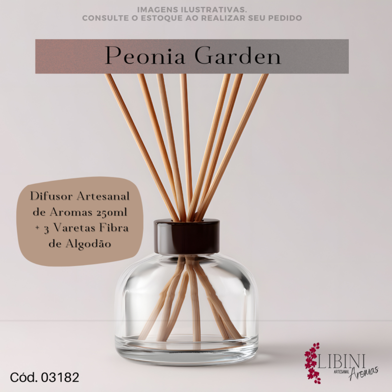 Difusor Artesanal - Aroma Peonia Garden 250ml 03182