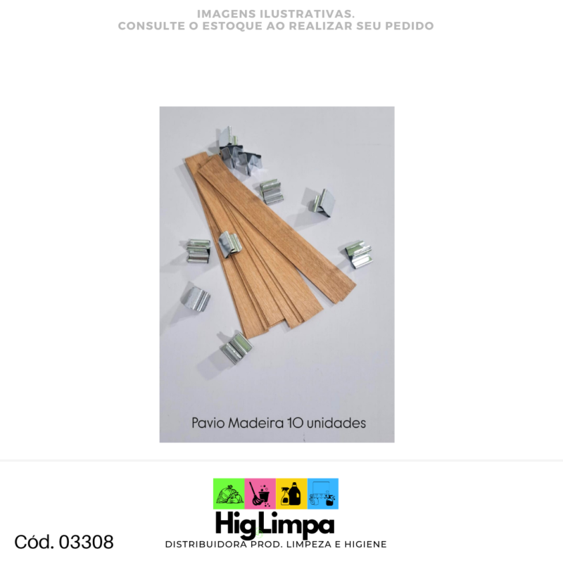 Pávio Madeira - 10 unidades 03308