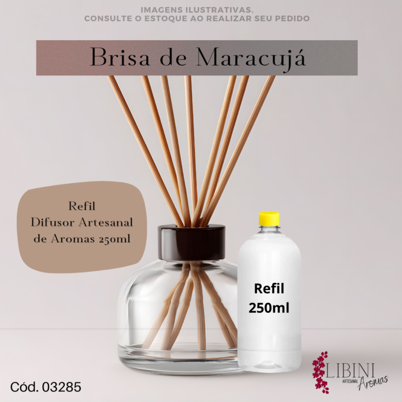 Refil Difusor Artesanal - Aroma Brisa de Maracujá 250ml 03285